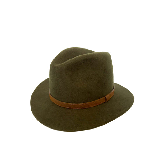 mens wool green fedora hat