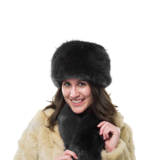 Faux Fur Ladies Hat & Scarf Set