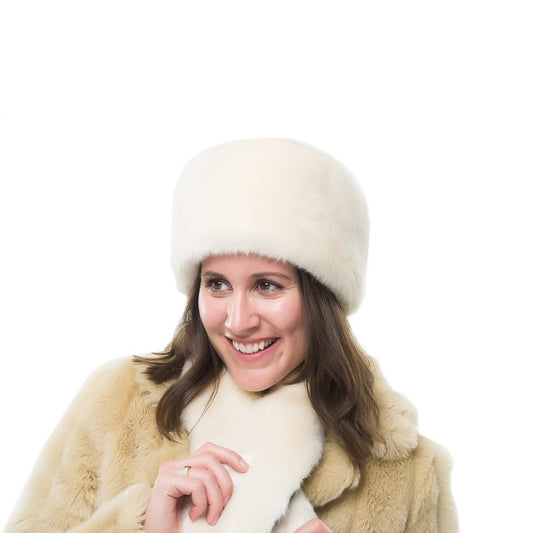 Faux Fur Ladies Hat & Scarf Set