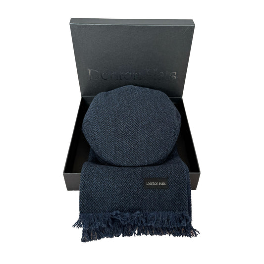 Men’s Flat Cap & Tweed Scarf Boxed Gift Set