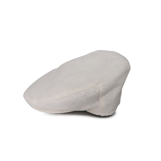 Textured Linen Flat Cap