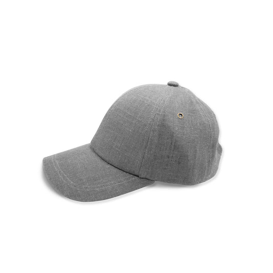 mens linen summer baseball cap in grey