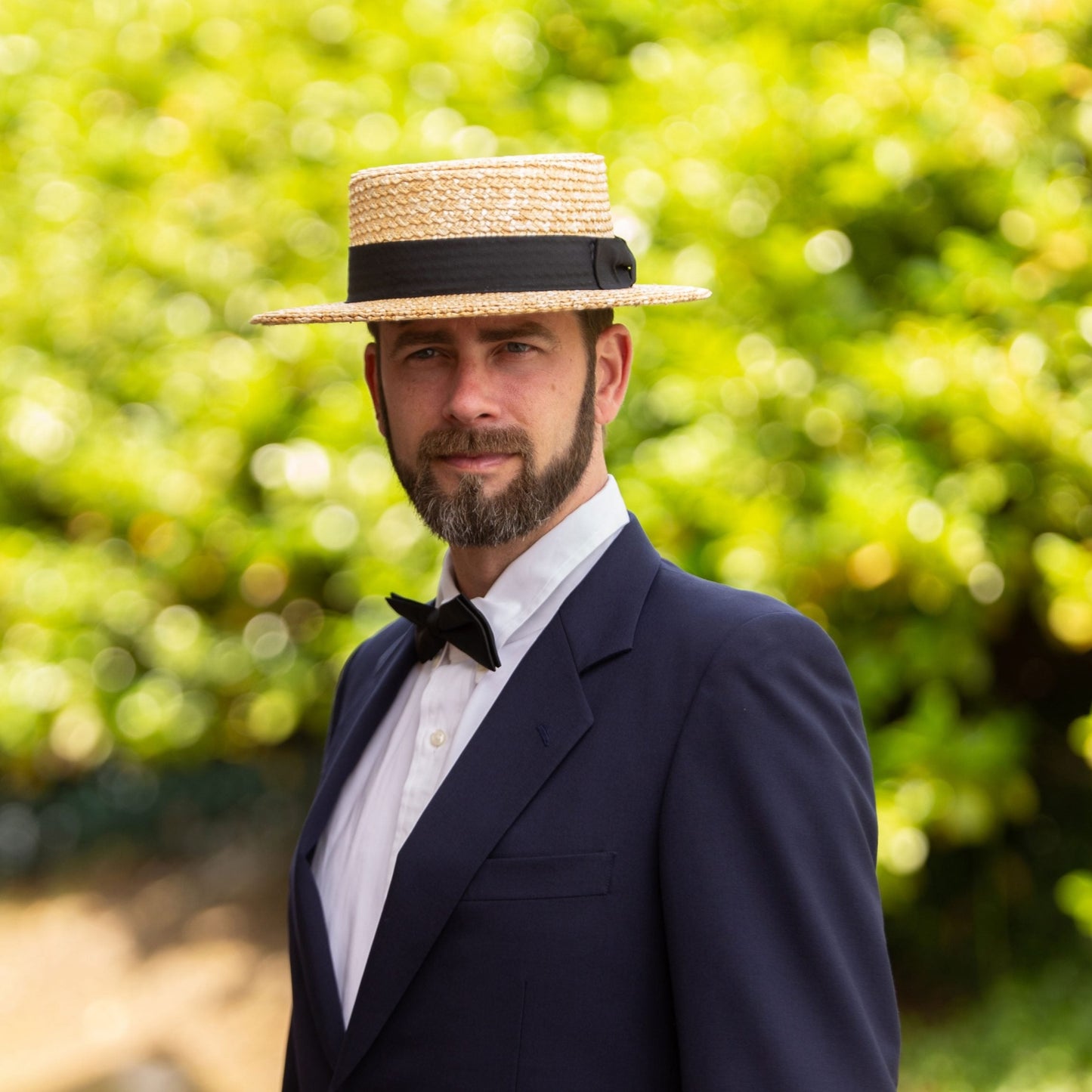 Men's Boater Straw Hat