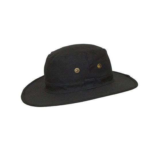 black waterproof wax mens hat