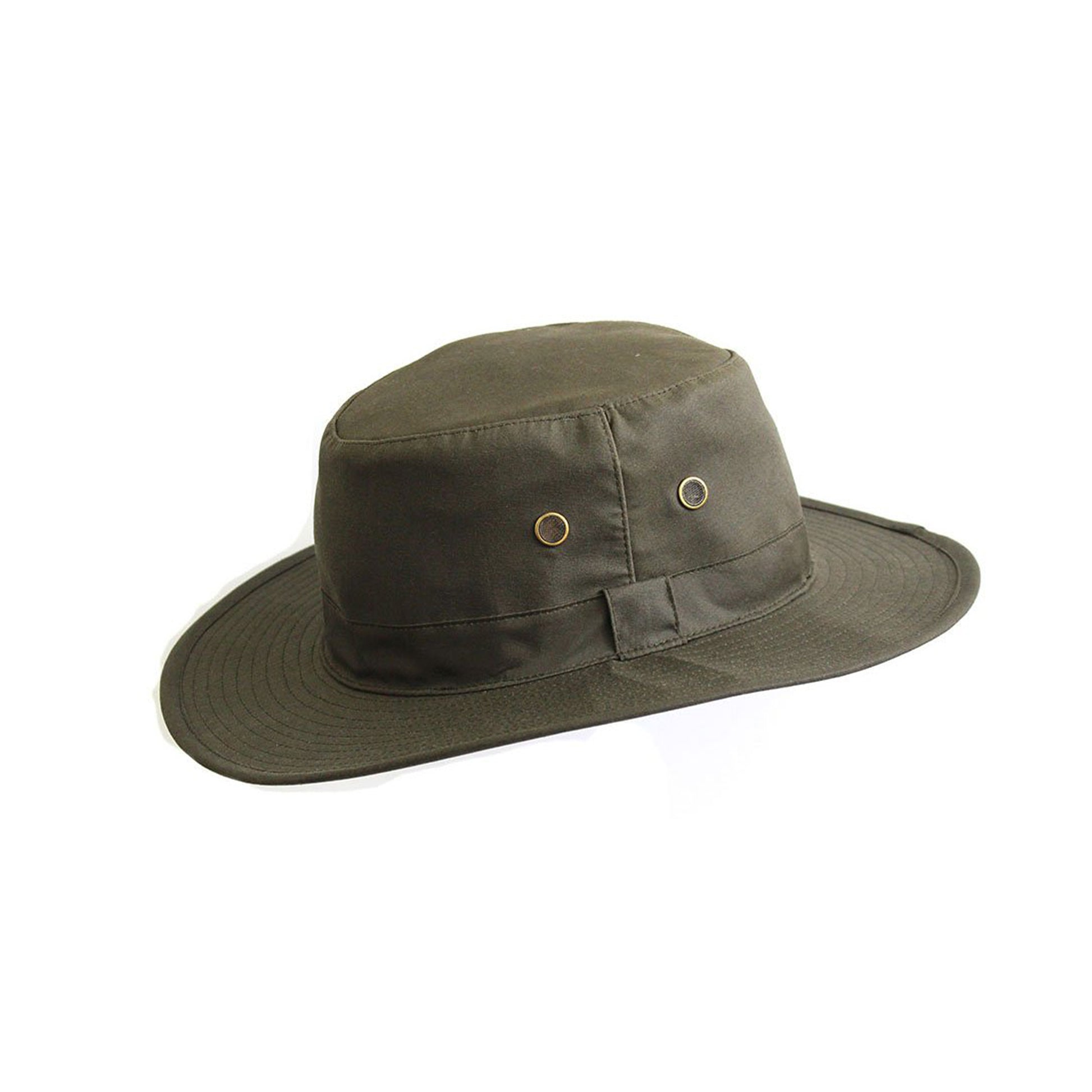 olive waterproof wax mens hat
