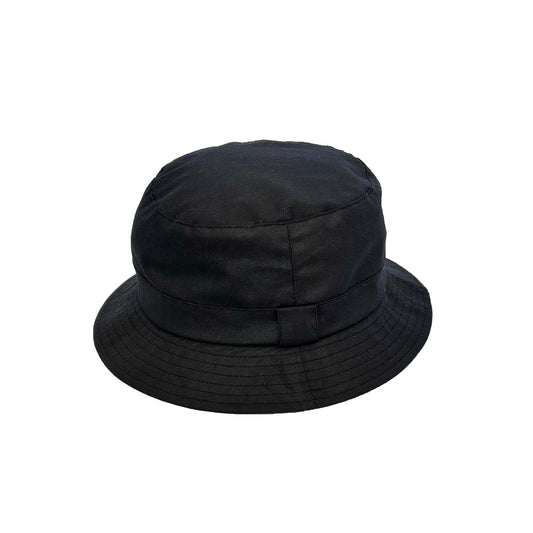 wax waterproof bucket hat navy