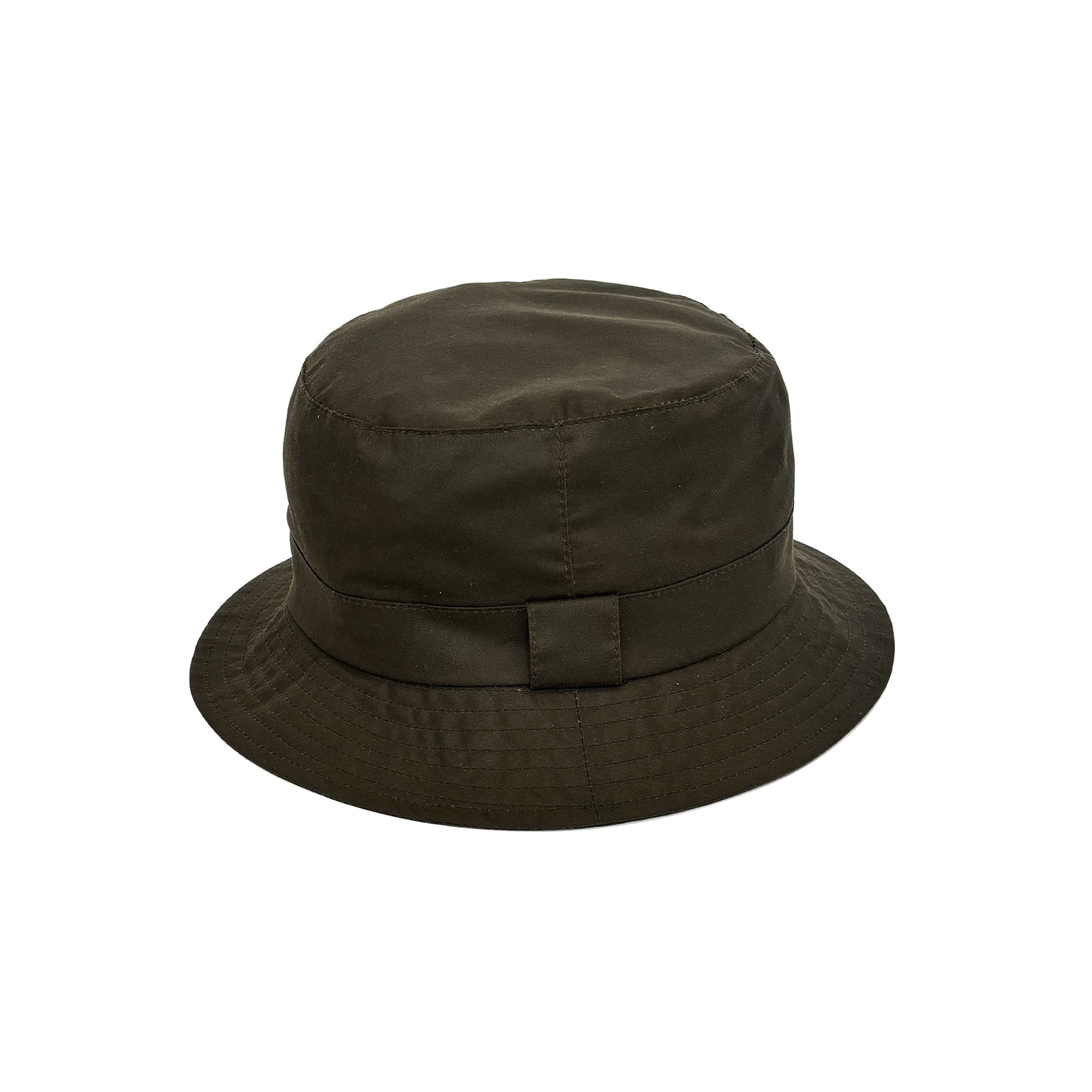 wax waterproof bucket hat olive