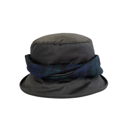 Ladies Wax Waterproof Harris Tweed Hat