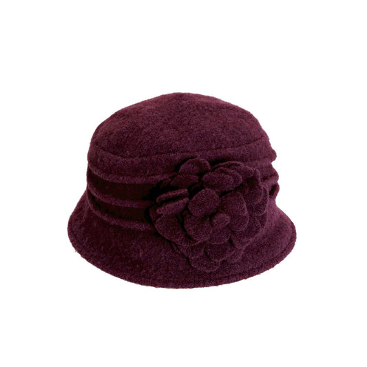 Ladies Wool Winter Cloche Hat