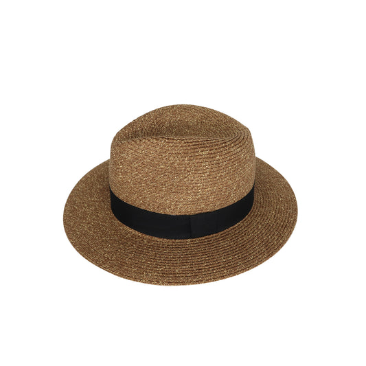 Packable Braided Straw Trilby Hat
