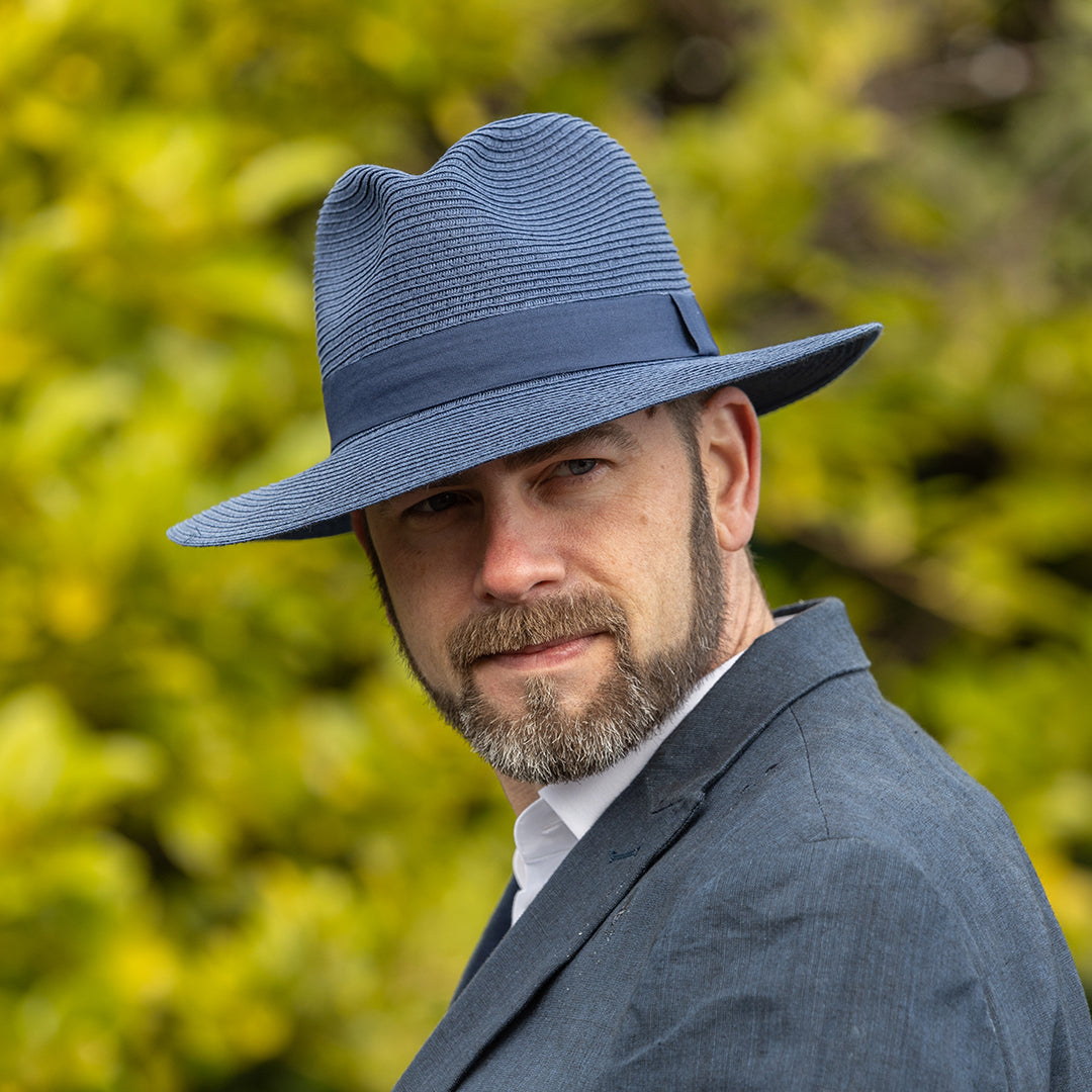 Packable Braided Straw Trilby Hat