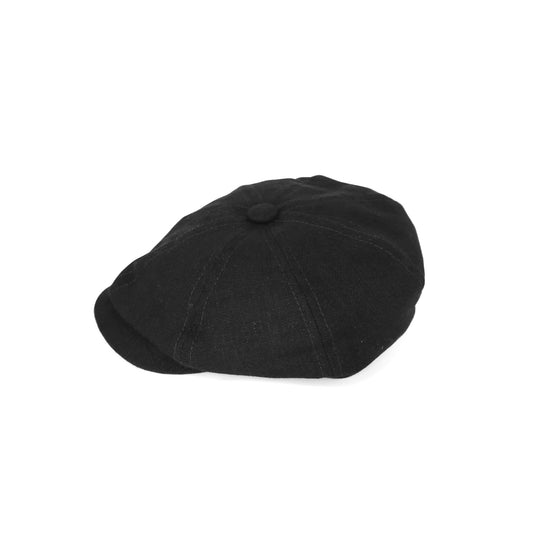 Textured Linen 8 Piece Bakerboy Newsboy Cap