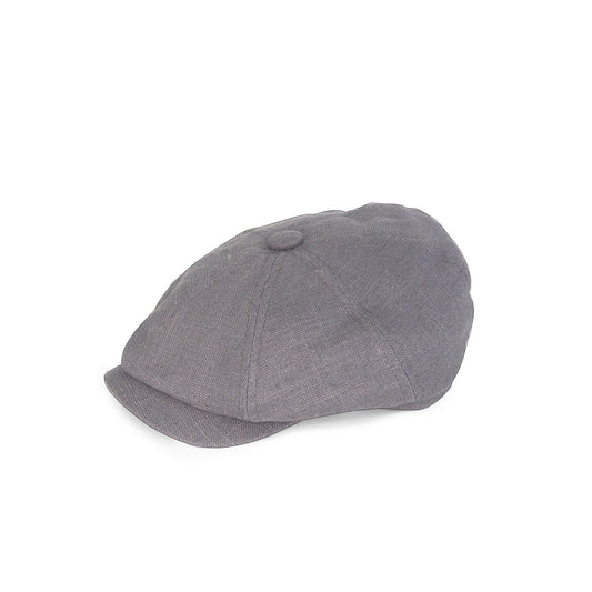 Textured Linen 8 Piece Bakerboy Newsboy Cap