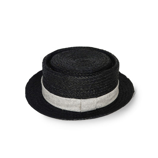 Men’s Raffia Straw Packable Pork Pie Hat