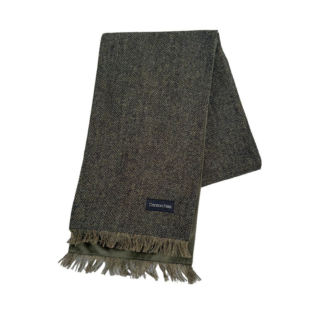 Men’s Green Flat Cap & Tweed Scarf Boxed Gift Set