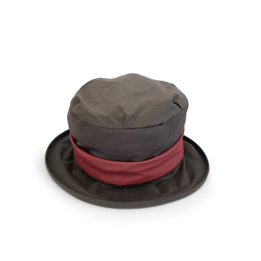 Ladies Wax Waterproof Bucket Cloche Hat