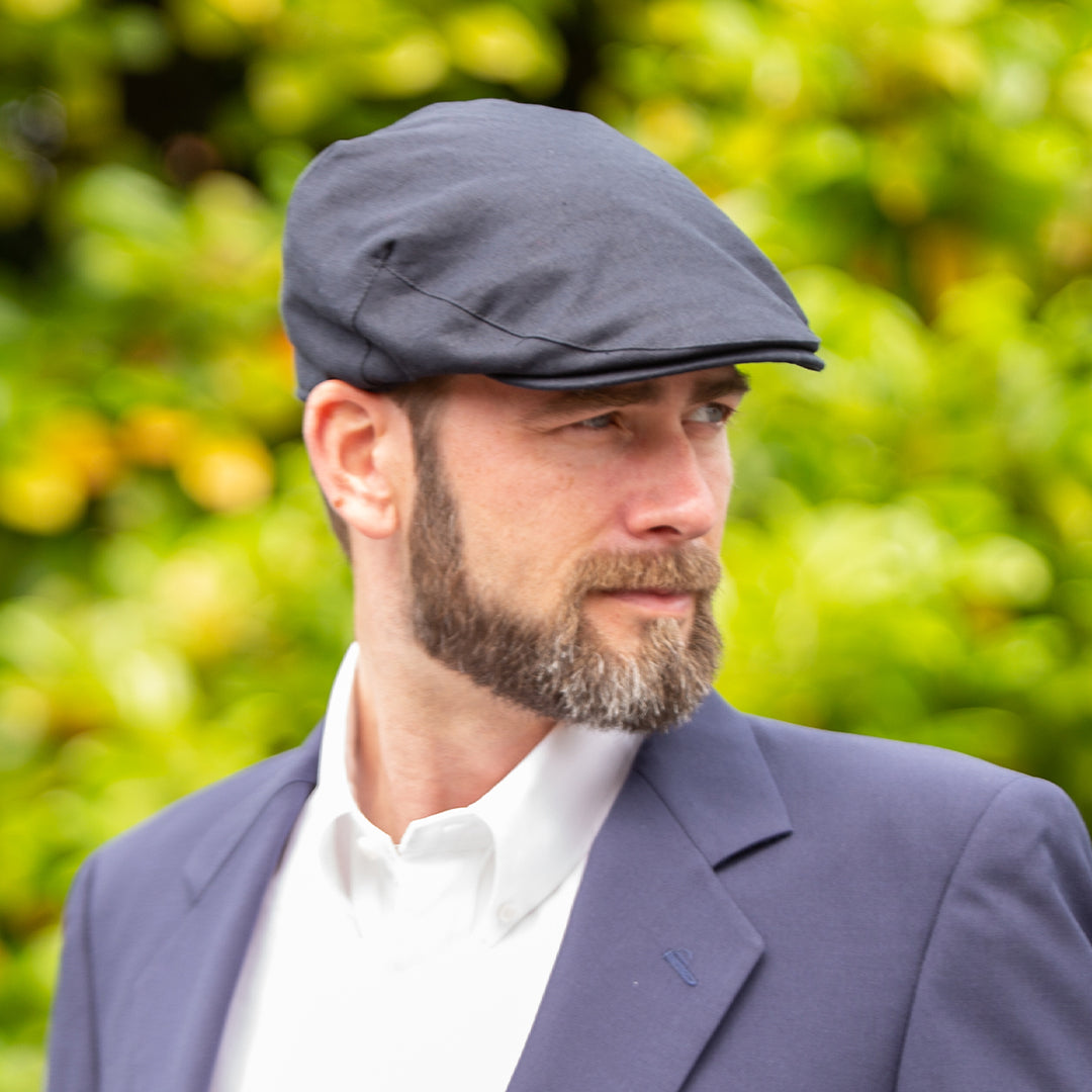 Smooth Linen Flat Cap