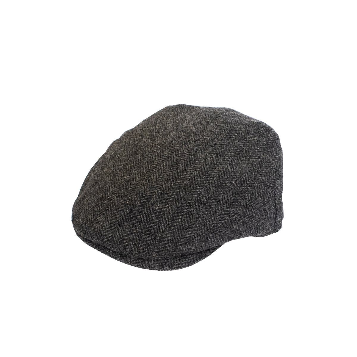 Men’s Textured Black Flat Cap & Tweed Scarf Boxed Gift Set