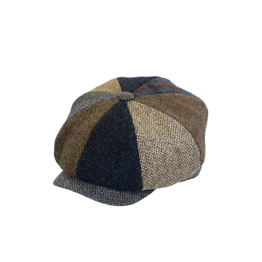 Harris Tweed Gatsby Patch Flat Cap