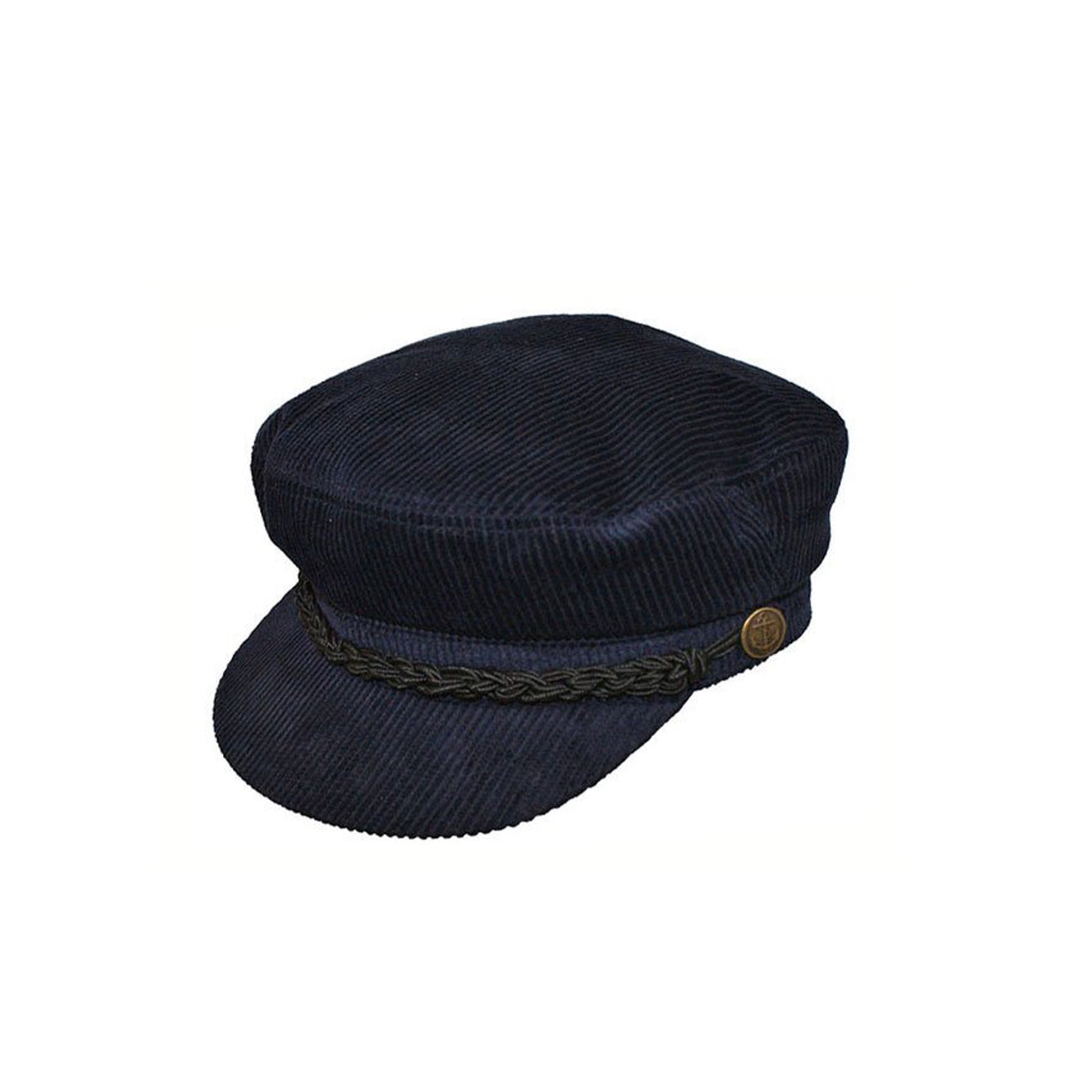 men's navy barge cap