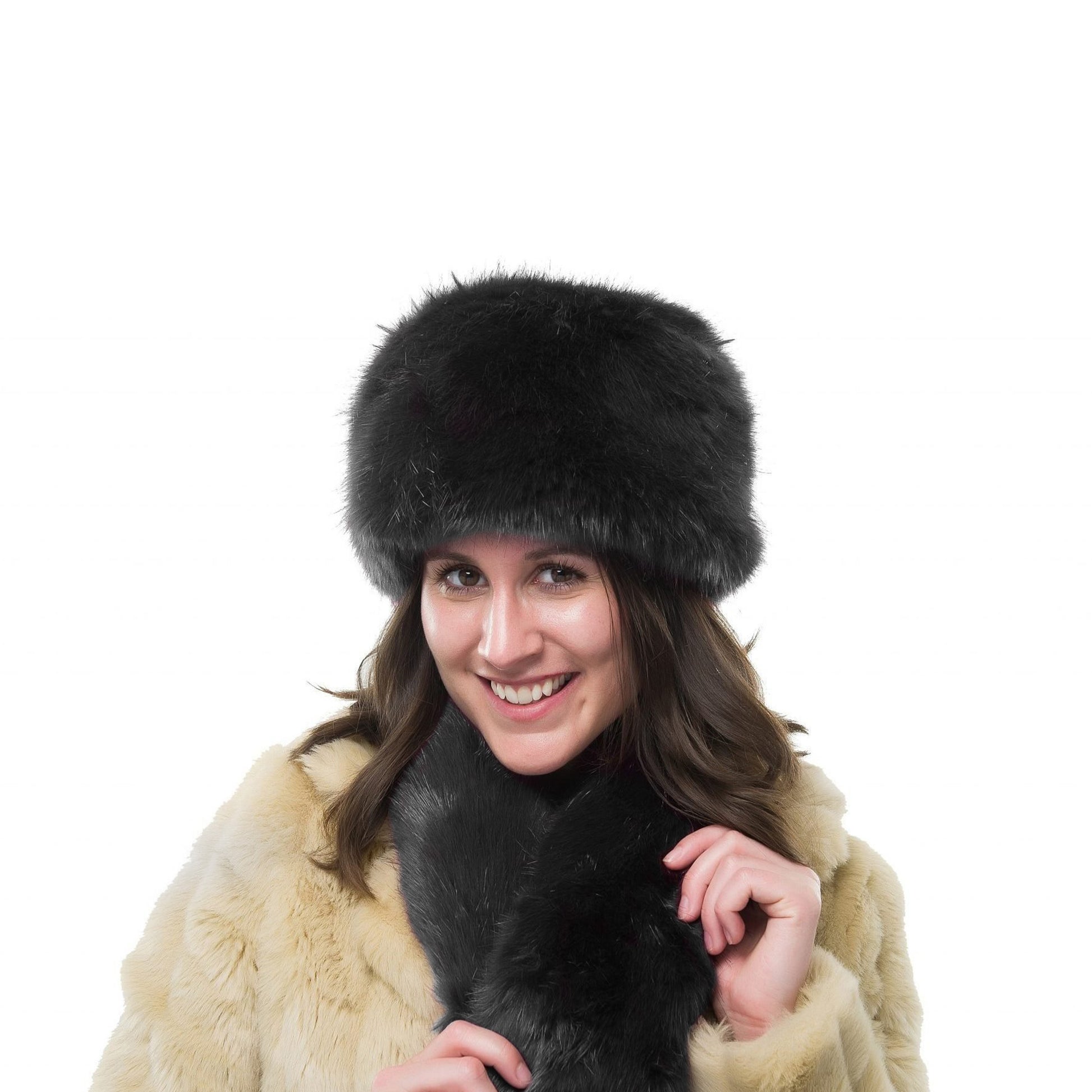Faux Fur Ladies Hat & Scarf Set