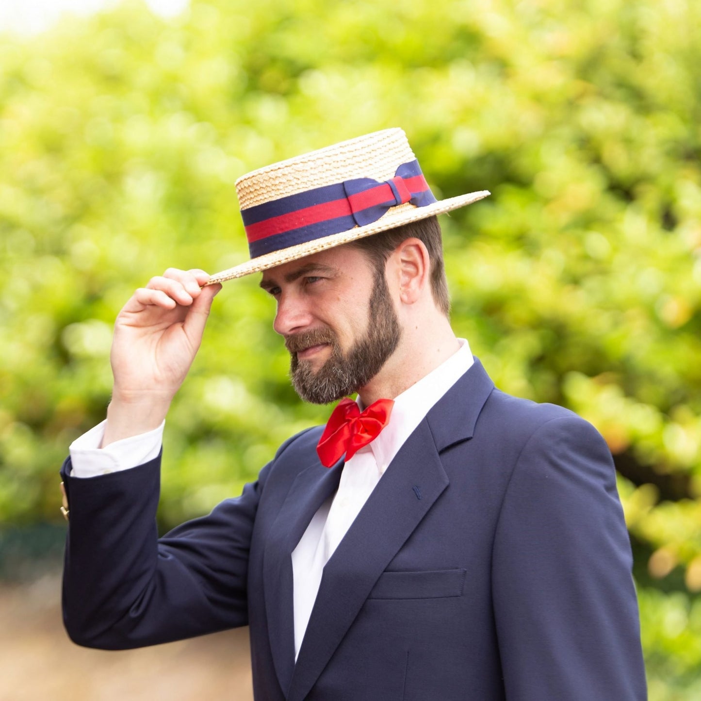 Men's Boater Straw Hat