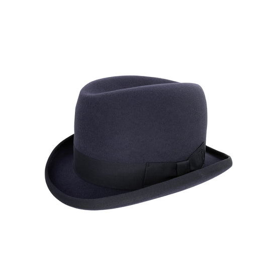 men's navy homburg hat