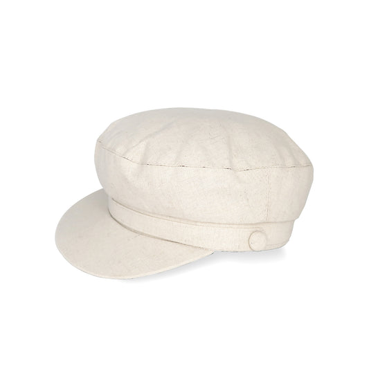 Summer Linen Barge Cap