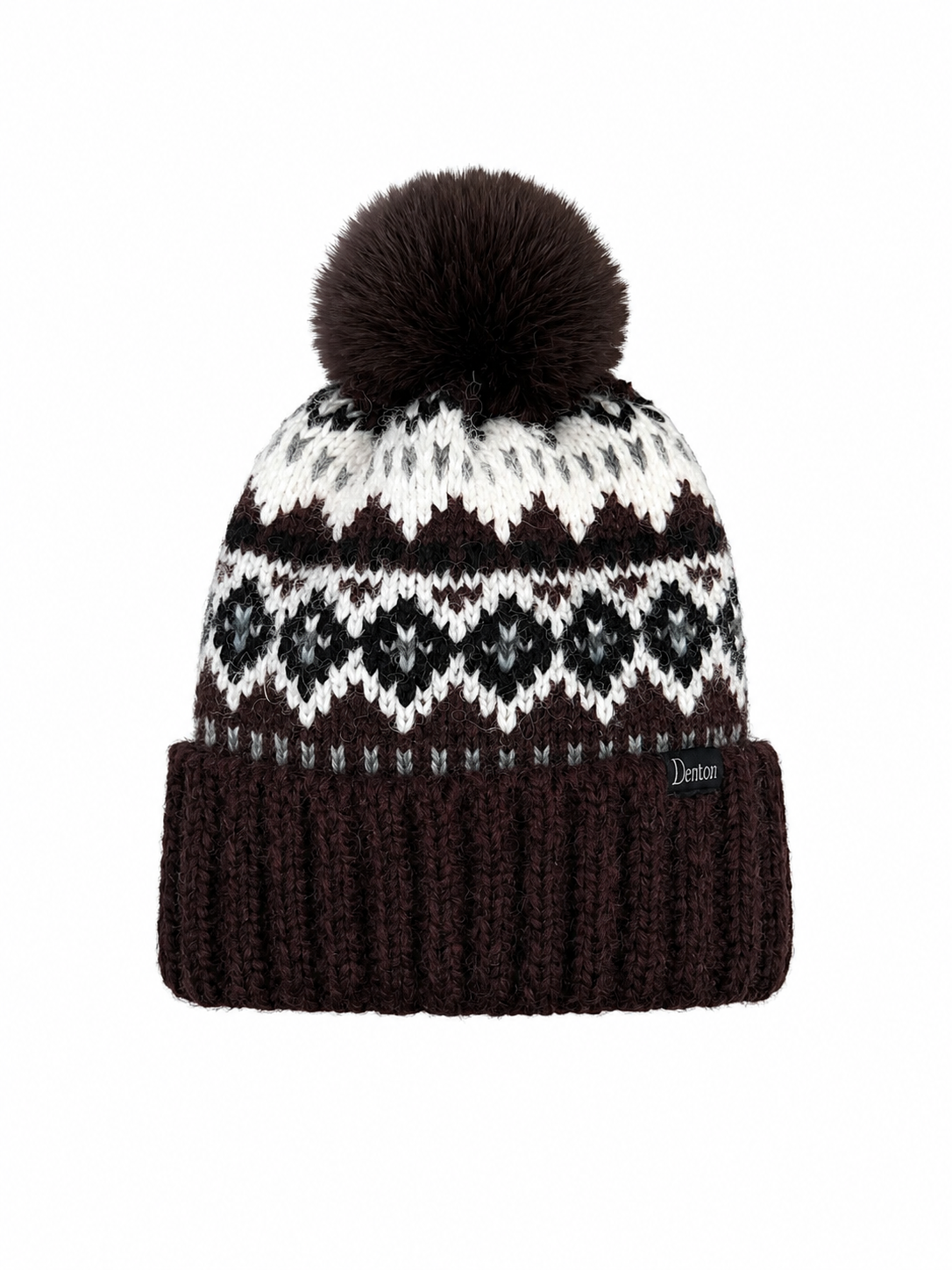 Men's Aztec Wool Bobble Hat