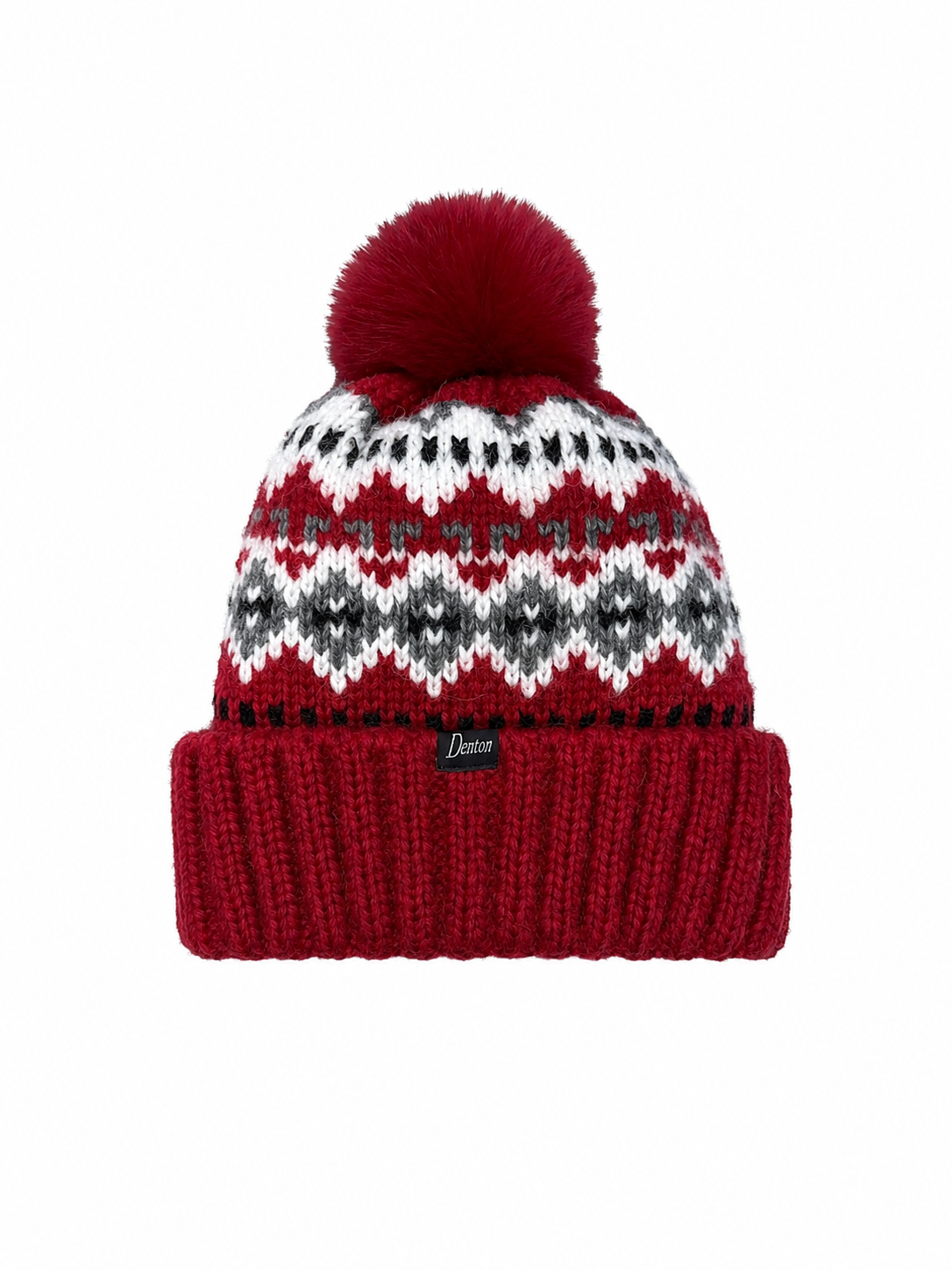 Men's Aztec Wool Bobble Hat