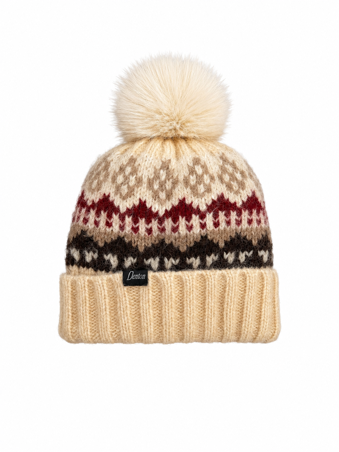Men's Aztec Wool Bobble Hat