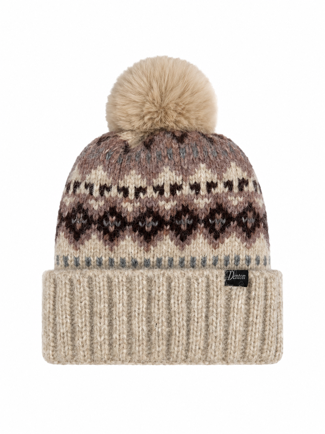 Men's Aztec Wool Bobble Hat