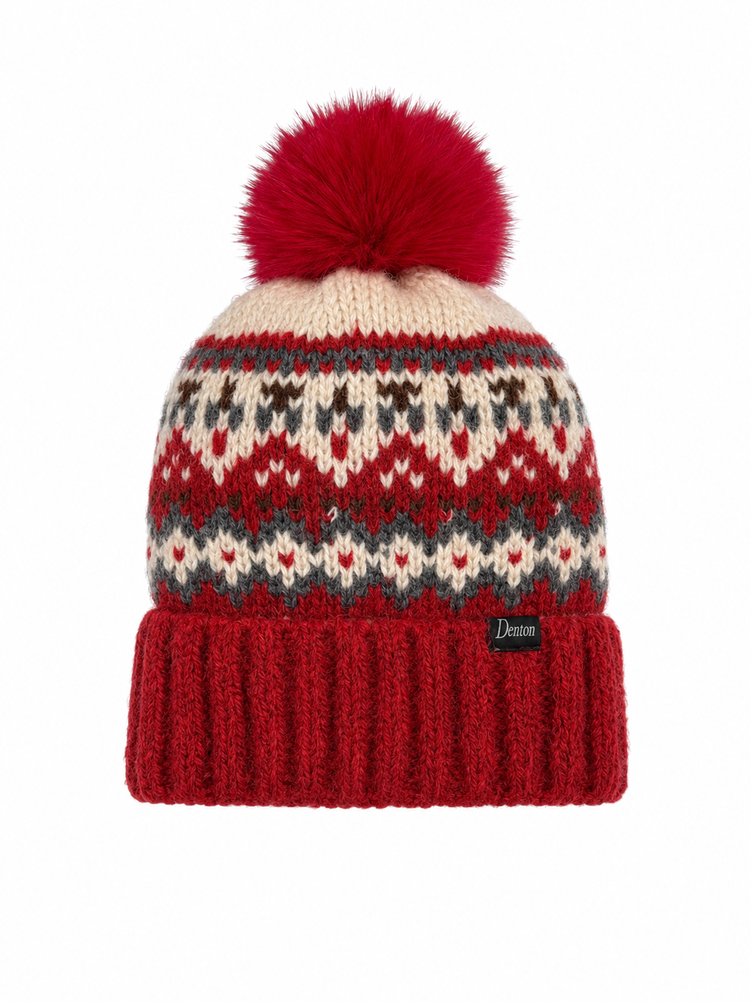 Men's Aztec Wool Bobble Hat